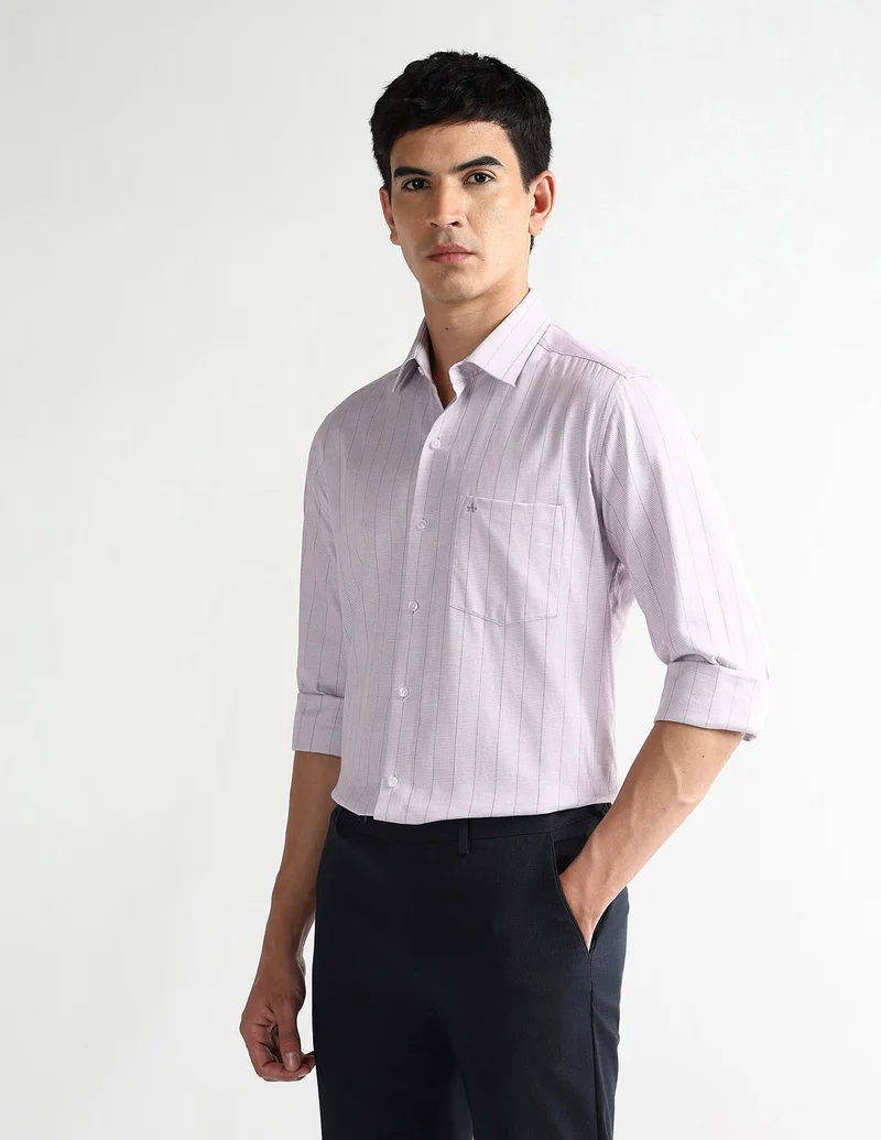 Arrow Light Purple Manhattan Slim Fit Originals Shirt for Men | Best Price UAE