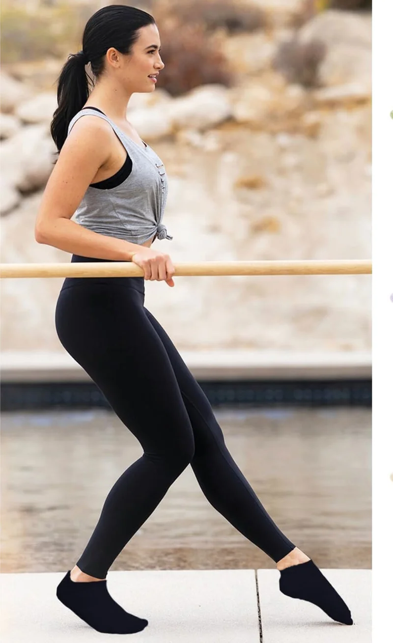 Hepsine Rakip Rival to All 3 Pack Women's Bamboo Invisible Pilates Socks Anti-Slip Dotted Seamless