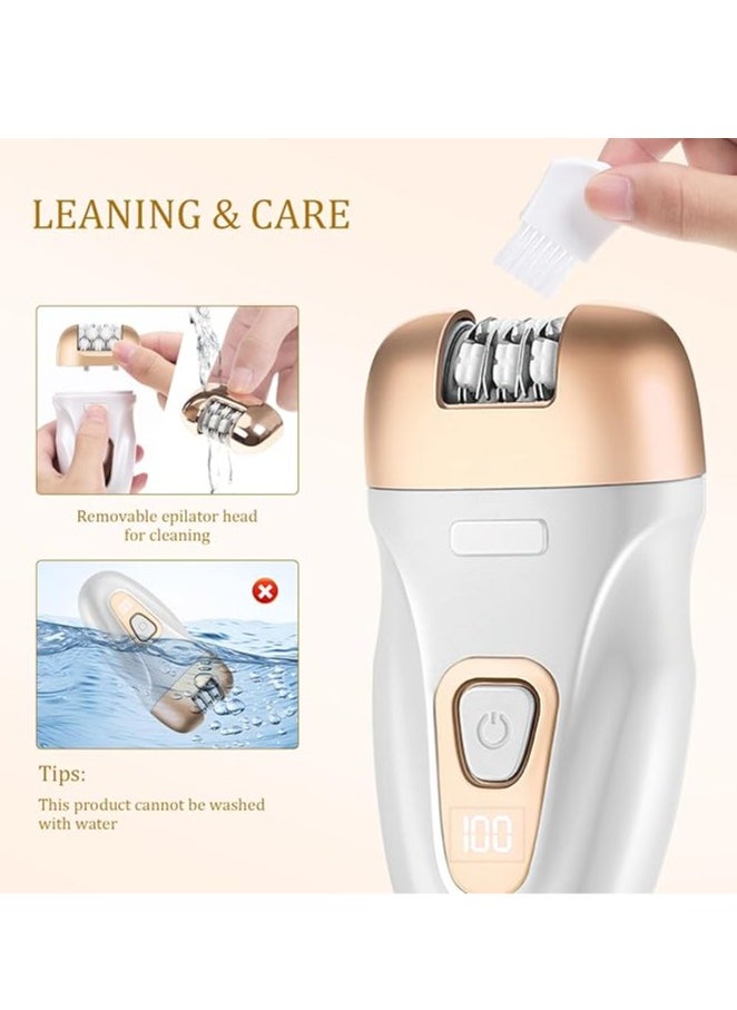 ماركة غير محددة - آلة إزالة الشعر، آلة إزالة الشعر للنساء، آلة إزالة الشعر 3 في 1، آلة إزالة الشعر للنساء، آلة إزالة شعر الساق والذراع بسرعتين و30 ملقطًا، قابلة لإعادة الشحن، مزيل شعر بدون أسلاك - Image 1