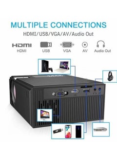 Generic LCD Projector, 2800 Lumens Support 1080P Input Dolby Audio Wireless Portable Smart Home Theater Projector (Black)  - Image 3