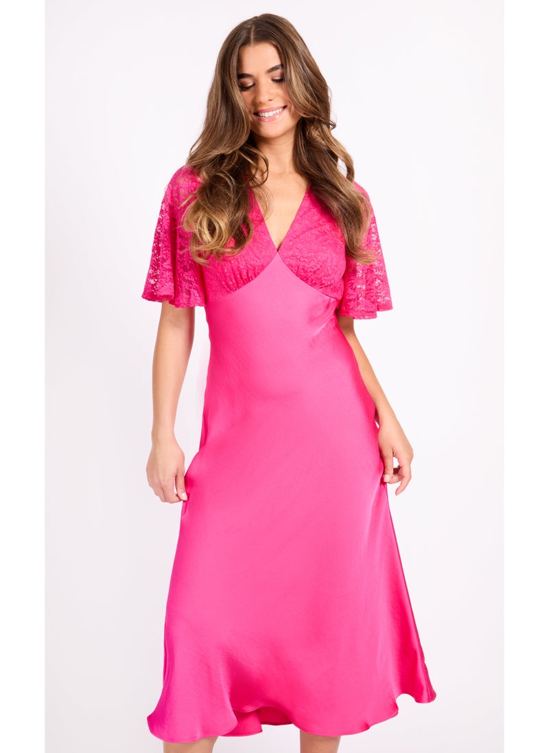 Little Mistress - V-Neck Maxi Dress - Image 1