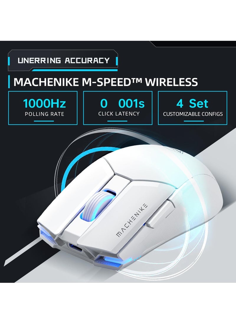 ماكينيك ماوس ألعاب لاسلكي MACHENIKE M7Pro مزود بإضاءة خلفية RGB و6 أزرار قابلة للبرمجة ومتوافق مع أجهزة الكمبيوتر الشخصية وأجهزة Mac - Image 4