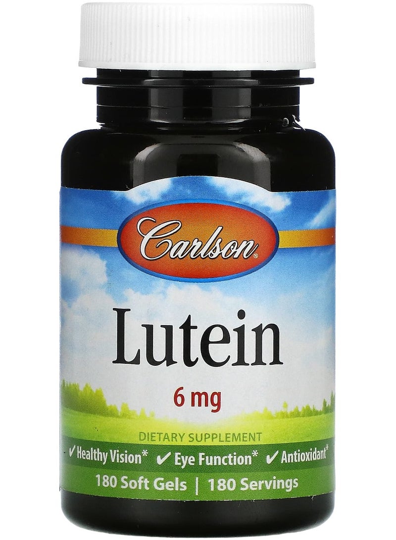 Lutein, 6 mg, 180 Soft Gels