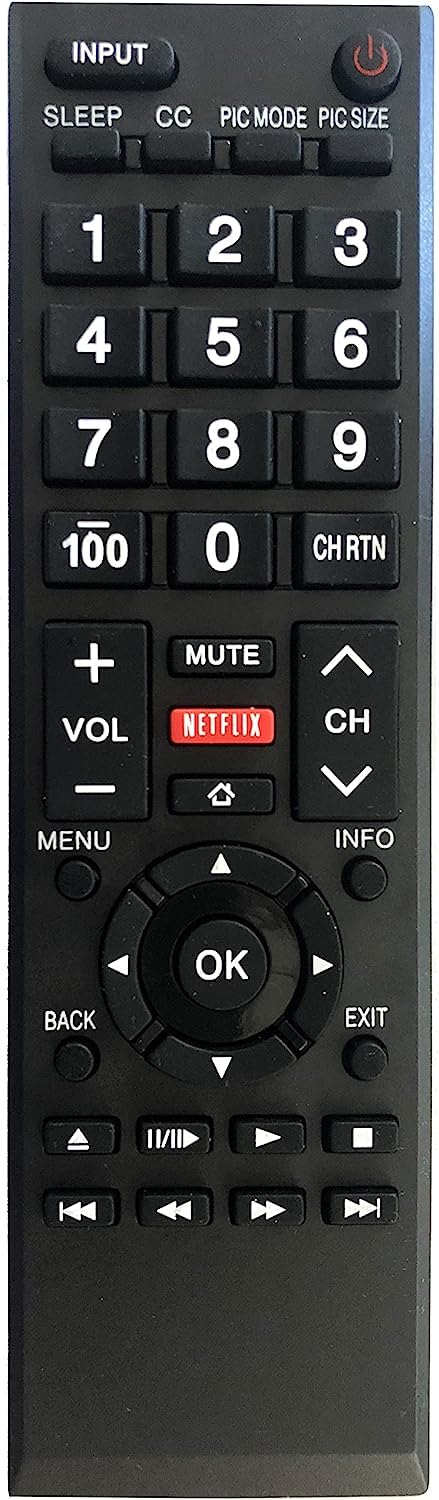 UBay Universal Remote Control for All Toshiba TVs, LCD, LED, Smart, and 4K TVs. No Setup Needed. - Image 1