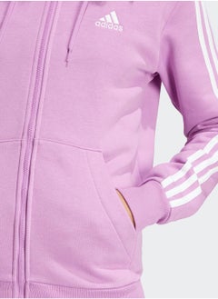 Adidas Essentail 3 Stripe Fleece Hoodie  - Image 3