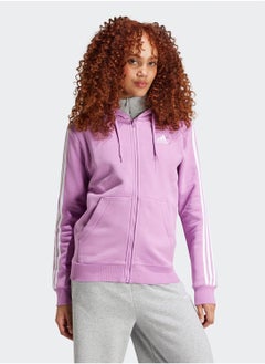 Adidas Essentail 3 Stripe Fleece Hoodie  - Image 5