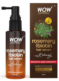 WOW Skin Science Rosemary & Biotin Hair Serum | Strengthens Weak Hair, Adds Volume, Revitalizes | 50ml  - Image 1
