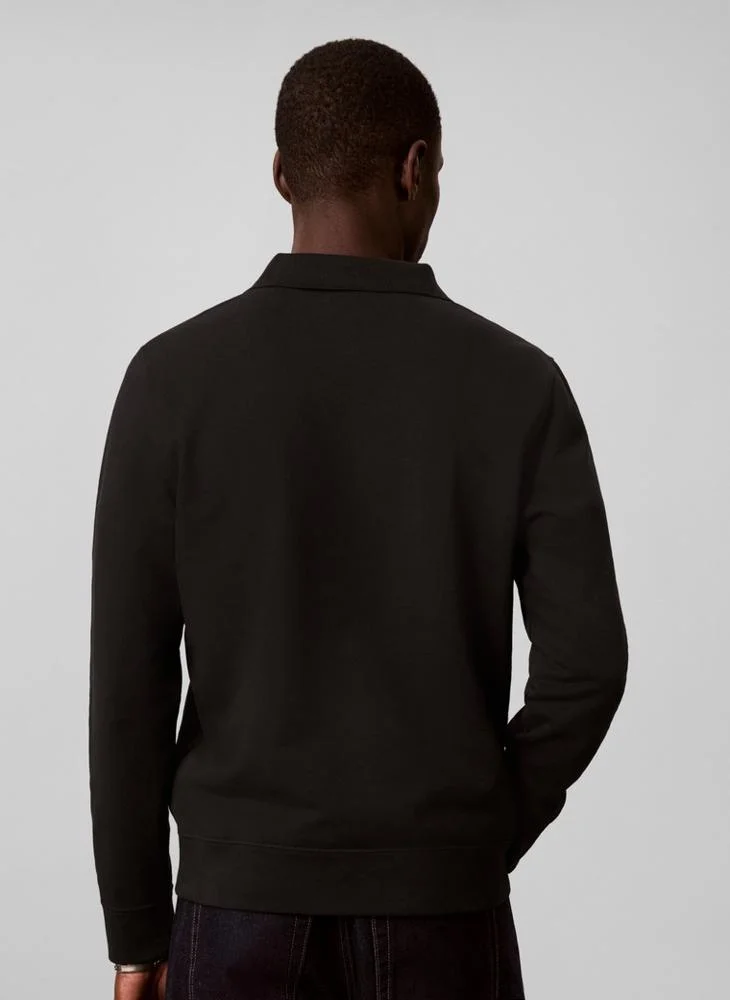 Calvin Klein Jeans  Cotton Terry Polo Sweatshirt for Men | Best Price UAE