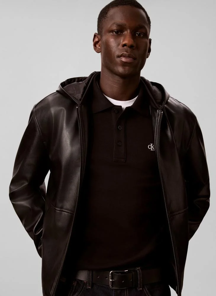 Calvin Klein Jeans  Cotton Terry Polo Sweatshirt for Men | Best Price UAE