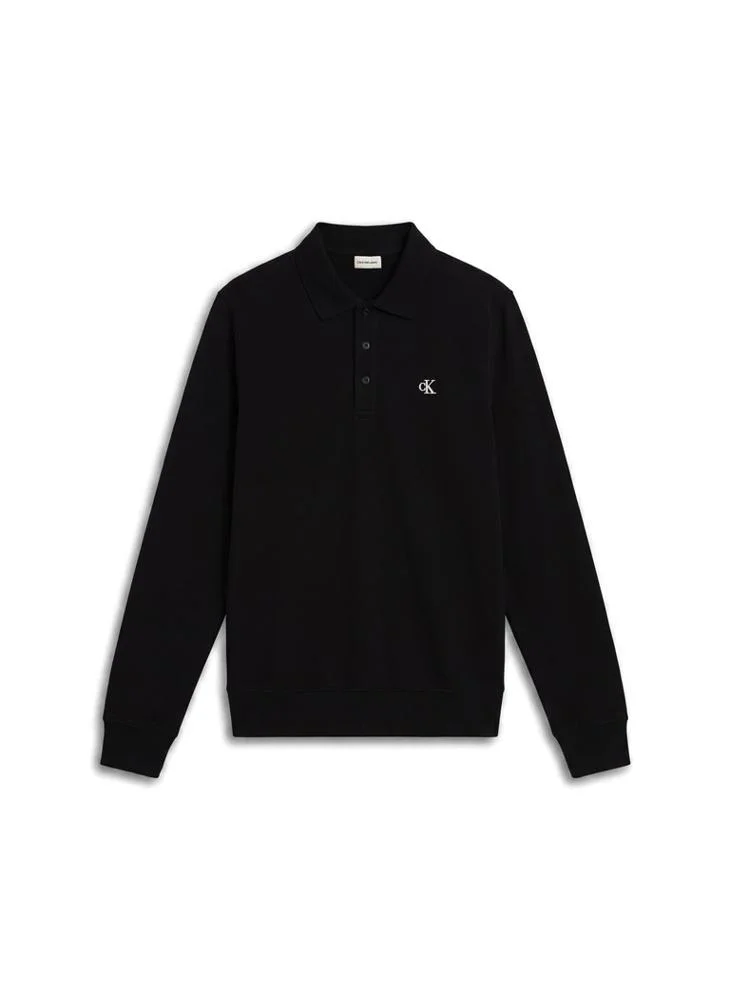 Calvin Klein Jeans  Cotton Terry Polo Sweatshirt for Men | Best Price UAE