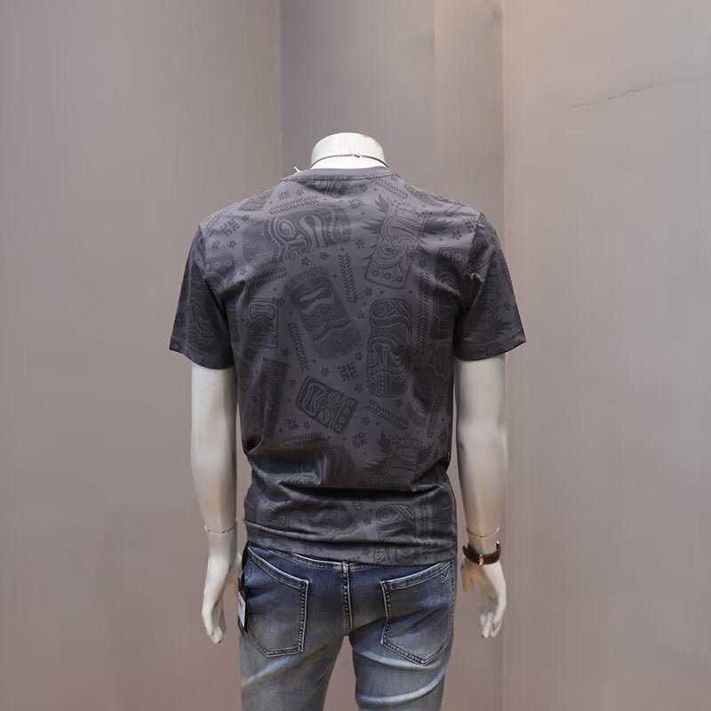 Short-Sleeved T-Shirt Men'S Instagram Popular Brand Hip-Hop Crewneck Base Shirt Casual All-Match Top For Summer - Image 5