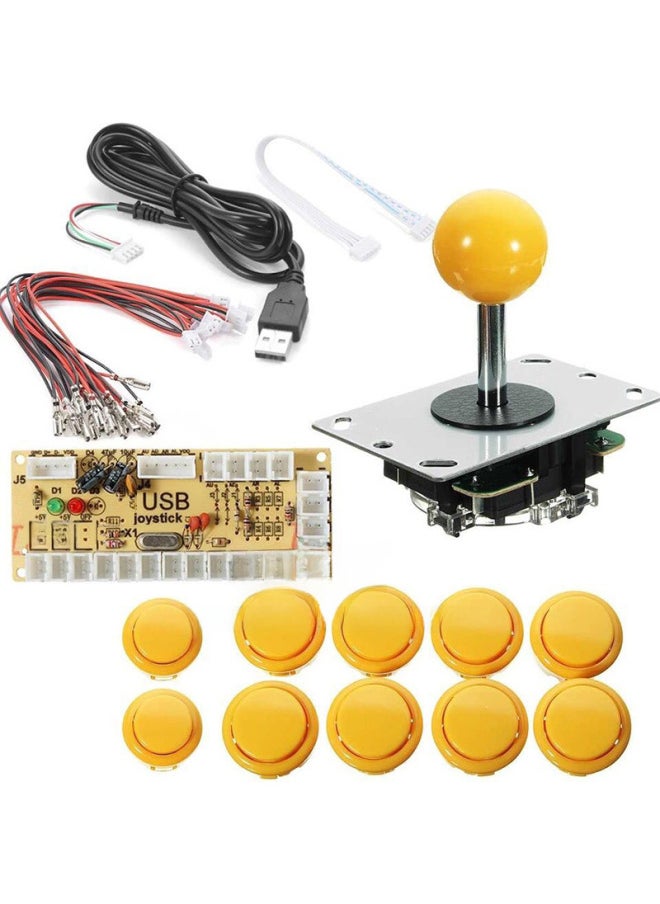 Generic Diy Arcade Joystick Kit Usb Computer Game Controller Board Sanwa Joystick Button Accessories-Product Color:Blue  - Image 4