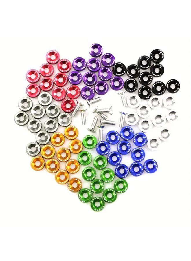 M6 Purple Aluminum 10pcs Car Modified Hex Fasteners Fender Washer JDM Bumper Screws - Image 4