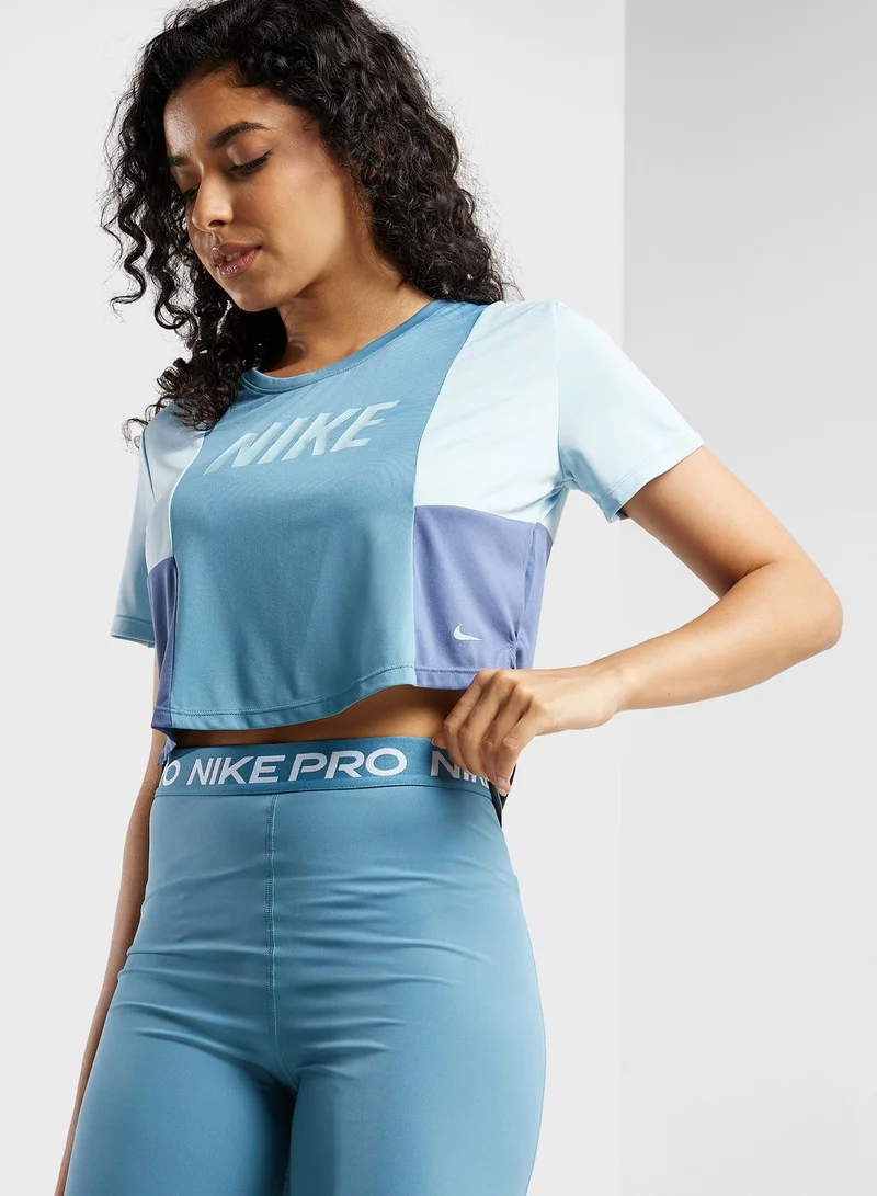 Nike Dri-Fit One Color Block Cropped T-Shirt