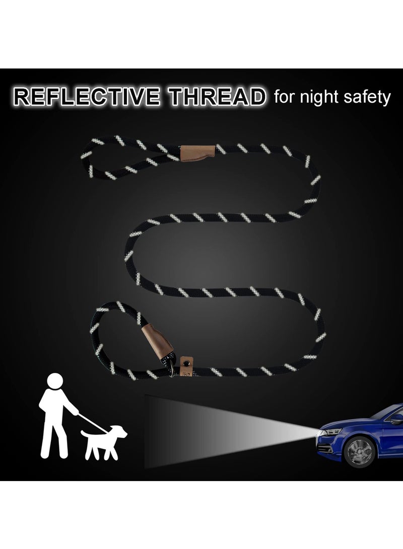 5FT Reflective No-Pull Dog Leash, Strong and Comfortable Slip Lead for Small, Medium and Large Dogs, Perfect for Training, Black - Image 5