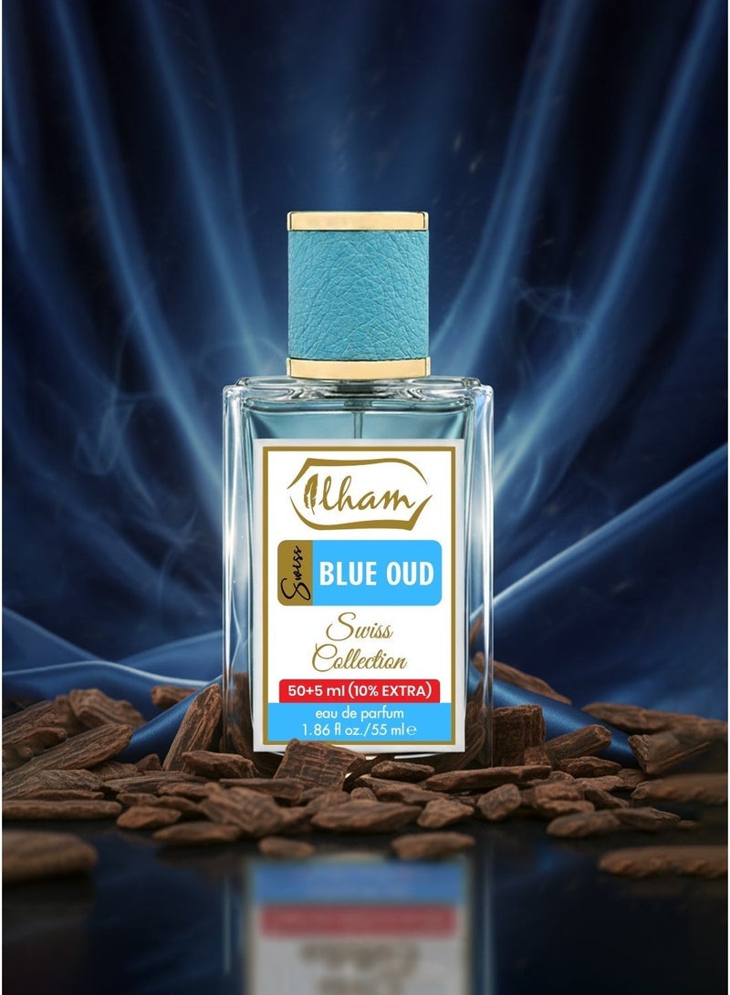 ILHAM PERFUMES SWISS BLUE OUD (50ml+5ml) 10% EXTRA 55ml EDP FOR UNISEX - Image 2