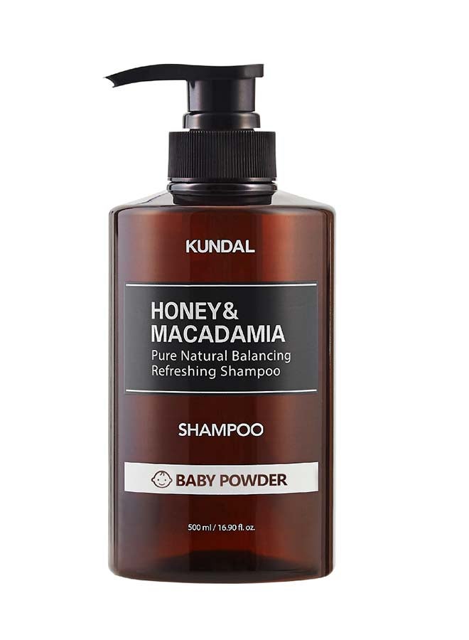 Kundal Honey & Macadamia Pure Natural Balancing Refreshing Shampoo Baby Powder 500ml - Image 1