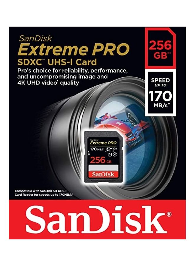 Extreme Pro Sdxc Card 170 Mb/S V30 Uhs-I U3 - Sdsdxxy-256G-Gn4In - Image 4