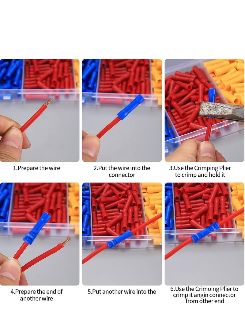 Oasisgalore 160 Piece Assorted Electrical Butt Splice Connector Kit, Insulated Wire Terminals (Red/Blue/Yellow)  - Image 3