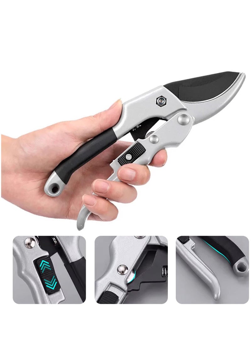 NIBEMINENT - Garden Pruning Shears, Scissors, Shears for Gardening, Handheld Coated Stainless Steel Blades Scissors Tool, Cutting Flowers, Trimming Plants, Tree, Fruits Picking - Image 1