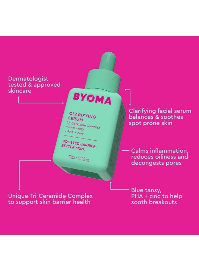 بيوما سيروم بيوما المُنقّي - سيروم إصلاح الحاجز - سيروم مُنقّي للوجه للبشرة المُعرّضة لحب الشباب - سيروم مُهدئ للوجه مع السيراميدات، والتانسي الأزرق، وحمض البولي هيدروكسي (PHA)، والزنك - بشرة متوازنة وصحية - 1.01 أونصة سائلة - Image 4