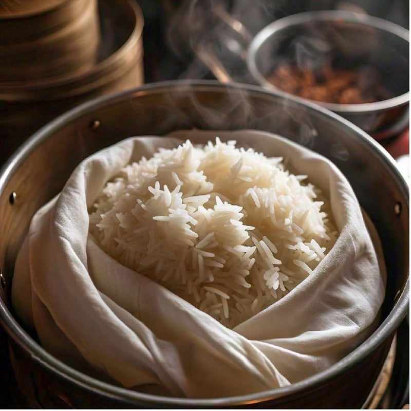 WUD 3pcs Idli Cloth for Steaming idlis, 37 X41 inch Loose Edges, Tailor Free, Material - Unbleached Muslin Cotton - Image 5