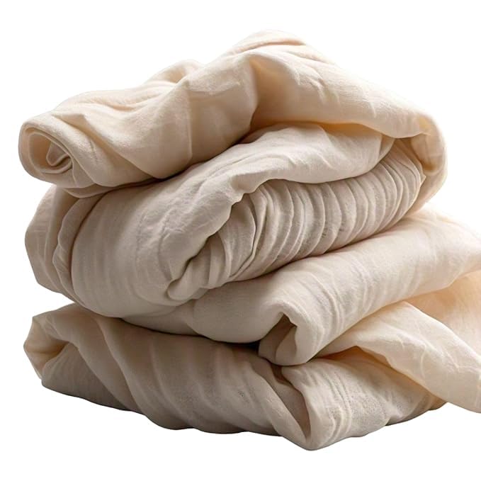 WUD 3pcs Idli Cloth for Steaming idlis, 37 X41 inch Loose Edges, Tailor Free, Material - Unbleached Muslin Cotton - Image 1