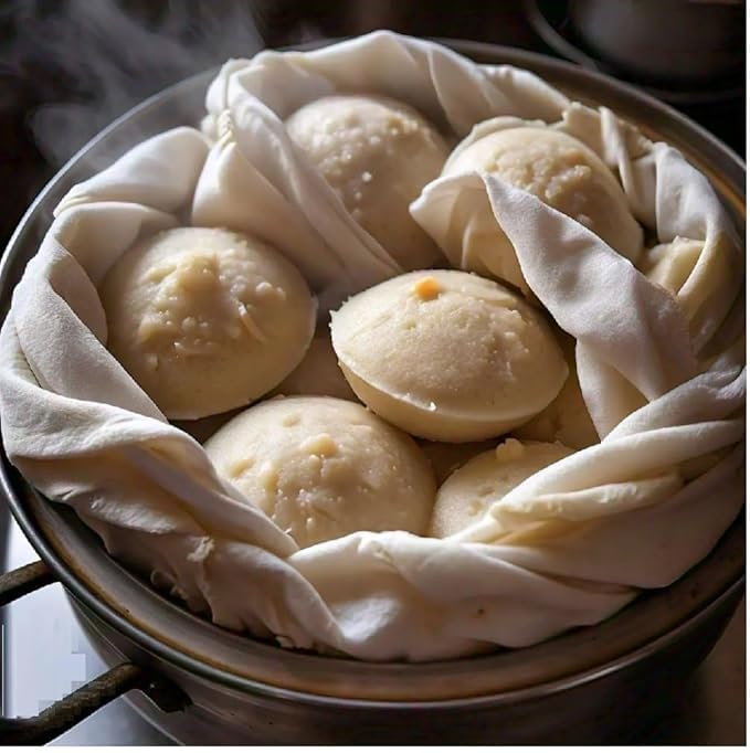 WUD 3pcs Idli Cloth for Steaming idlis, 37 X41 inch Loose Edges, Tailor Free, Material - Unbleached Muslin Cotton - Image 2