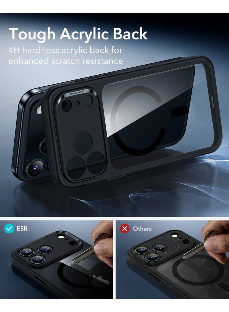 ESR iPhone 17 Pro Max HaloLock Classic Hybrid Case – MagSafe Compatible Cover with Camera Control Button Military-Grade Drop Protection And Shock-Absorbing Corners - Clear Black - Image 5
