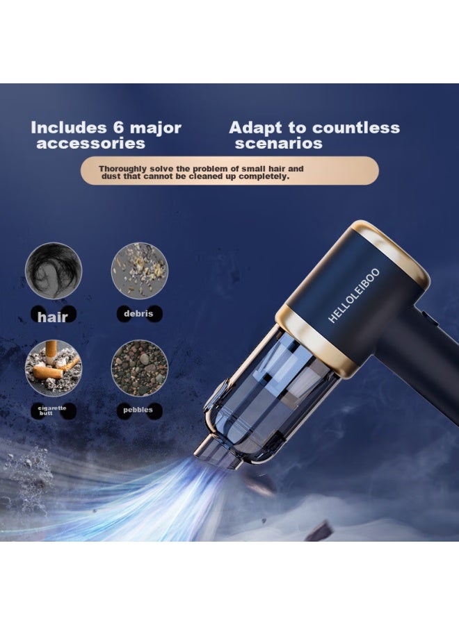 helloleiboo oleiboo Car Vacuum Cleaner, Dual-use Wireless Handheld Mini Vacuum Cleaner, Rechargeable Blower And Suction, For Car And Home Use - Image 4