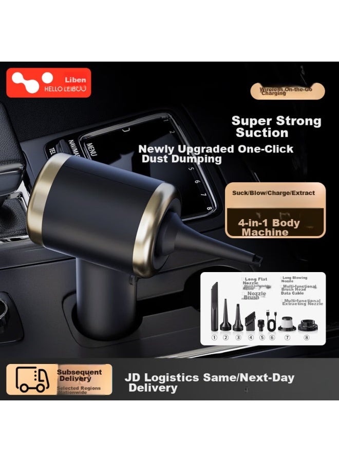 helloleiboo oleiboo Car Vacuum Cleaner, Dual-use Wireless Handheld Mini Vacuum Cleaner, Rechargeable Blower And Suction, For Car And Home Use - Image 5