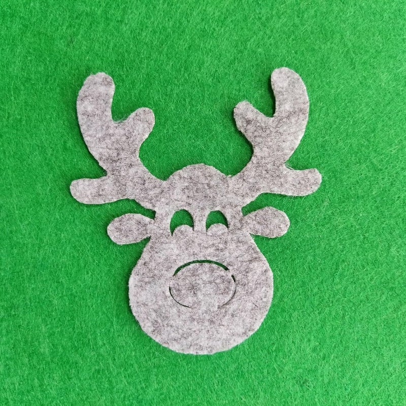 Curious Button Pack of 12 Felt Christmas Shapes | Snowmen, Santa Hats & Snowflakes | DIY Craft Supplies | Xmas Decorations | Christmas Tree Decoration Items (2 Inch) - Image 3