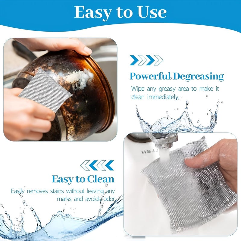 Modern 4 Pack Reusable Scouring Pads And Sponges For Kitchen Bathroom Cleaning - Image 3
