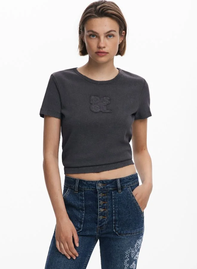 Desigual Blue Embroidered Jeans With Square Pockets for Women | Best Price UAE