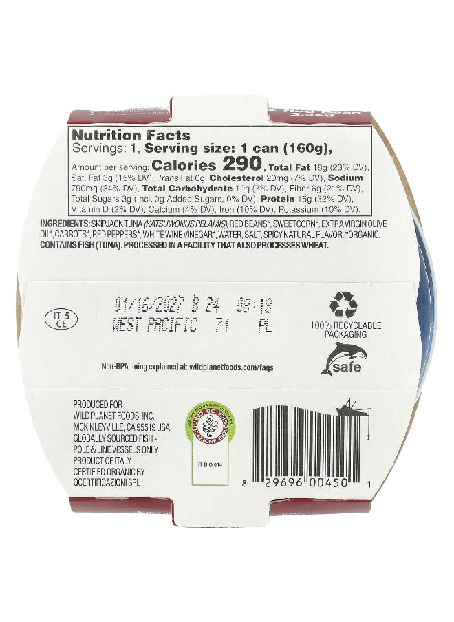 Wild Planet Wild Planet, Wild Tuna & Red Bean Salad, 5.6 oz (160 g)  - Image 2