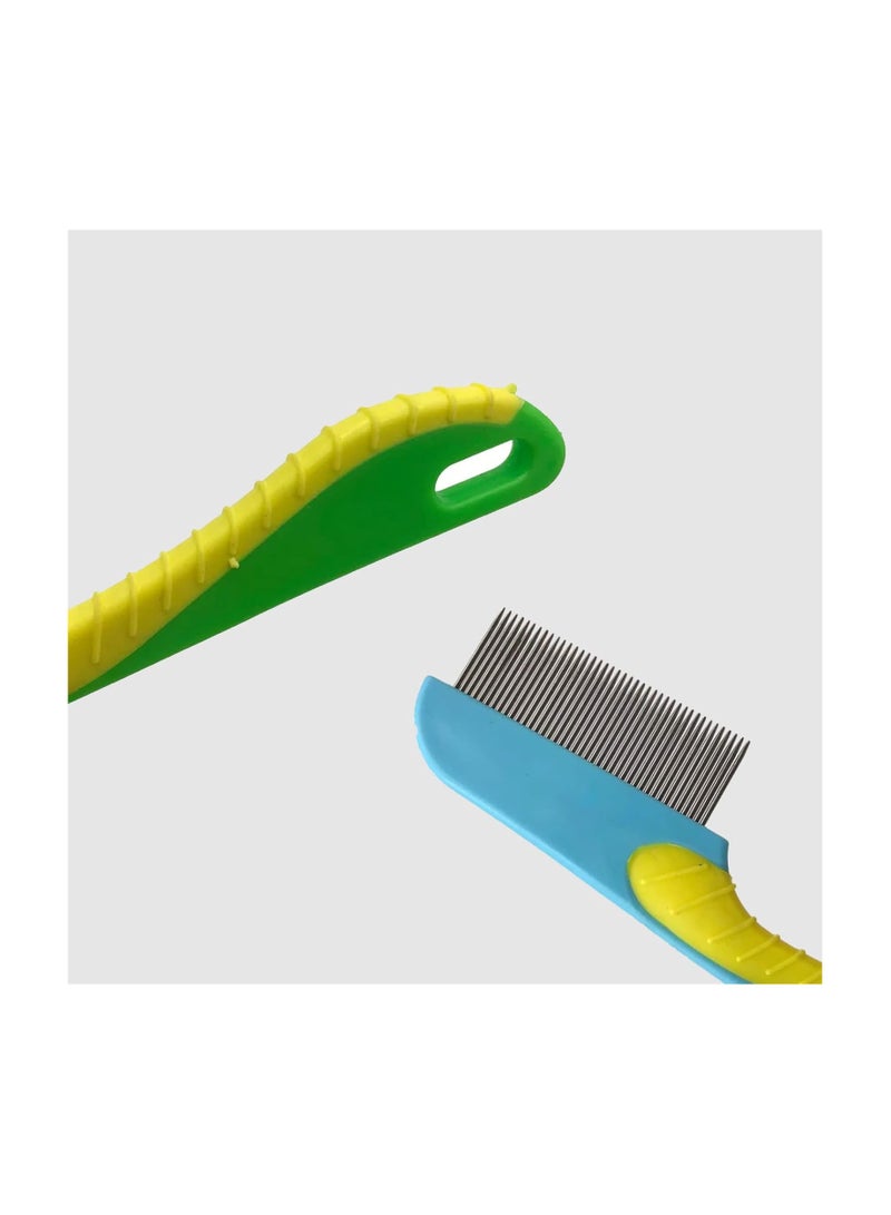 لا بيرلا  تك مشط قمل الحيوانات الأليفة أداة حلاقة دقيقة لإزالة بقع الدموع والبراغيث والقشرة والقمل متعدد الألوان - Image 3