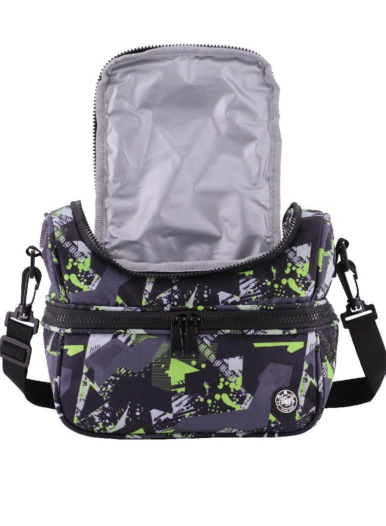 أتريوم حقيبة غداء – نمط تجريدي – أسود/أخضر - Image 4