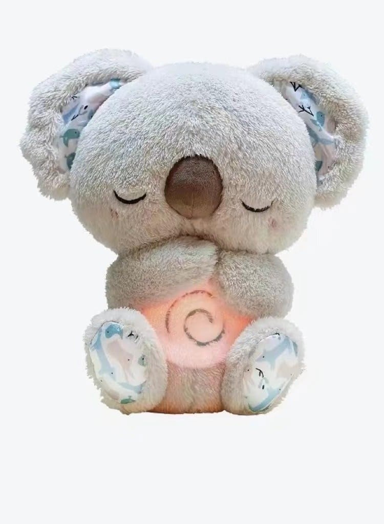 general Stress & Anxiety Relief Koala for Adults, Sleeping Koala Toy for Kids, Koala Stuffed Animal, Koala Plush Toy with Music, Breathing Koala Sleep Buddy for Kids & Adults, Light Rhythmic Breathing Toy - Image 1
