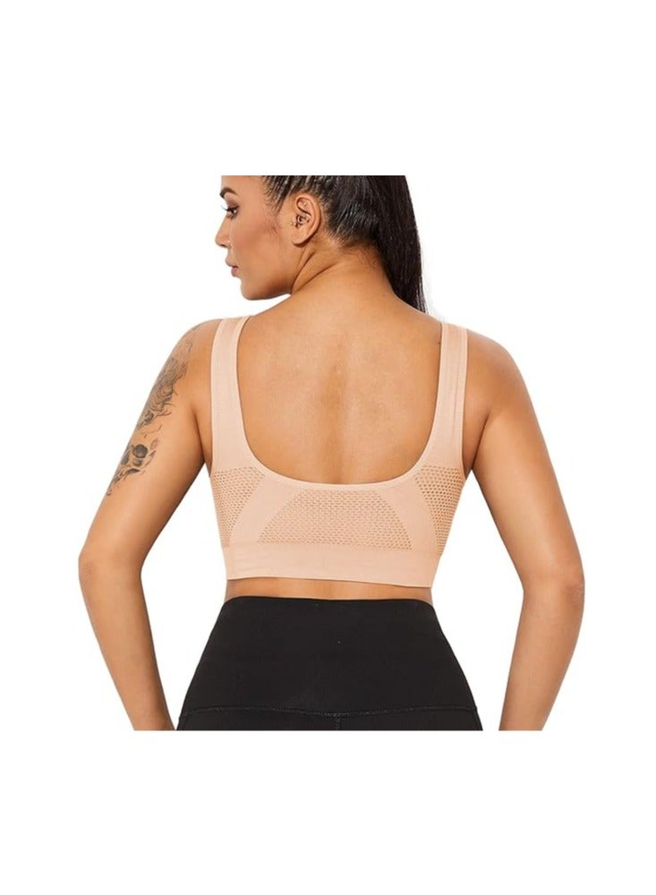 Women Sports Bra Comfortable Sleep Bras No Underwire Seamless Workout Yoga Bra of 3 Pack - Image 3