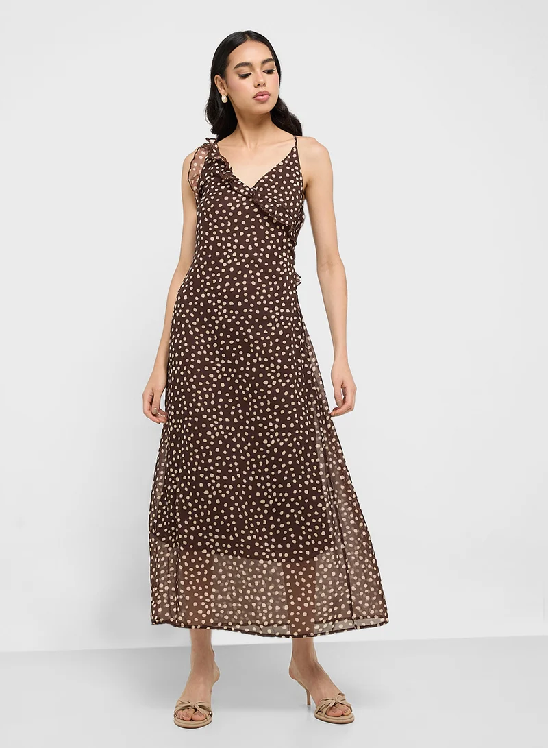 Ginger Polka Dot Midi Dress