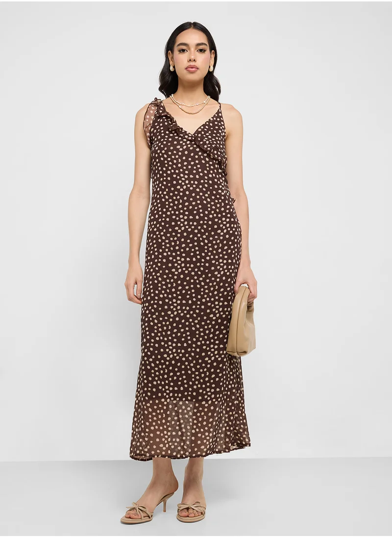 Ginger Polka Dot Midi Dress