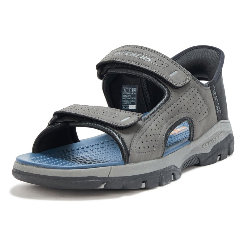 SKECHERS صندل سكيشرز للرجال Tresmen-Reece ذو حزامين مفتوح من الأمام، رمادي، 10 عريض - Image 5