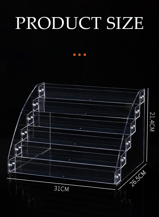 DUNISO Perfume Organizer Stand, 6 layer transparent acrylic display rack, cosmetics storage rack, multi functional desk storage device, used to store perfume, toiletries and skin care products - Image 2