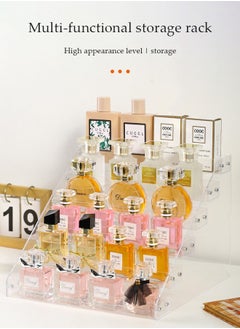 DUNISO Perfume Organizer Stand, 6 layer transparent acrylic display rack, cosmetics storage rack, multi functional desk storage device, used to store perfume, toiletries and skin care products  - Image 3