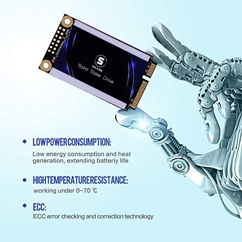 DogFish قرص صلب داخلي SSD MSATA سعة 64 جيجابايت من شيرك سبيد عالي الأداء لأجهزة الكمبيوتر المكتبية والمحمولة SATA III 6Gb/s يشمل SSD (64GB, MSATA) - Image 2