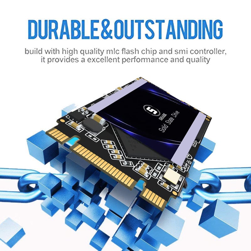 DogFish قرص صلب داخلي SSD MSATA سعة 64 جيجابايت من شيرك سبيد عالي الأداء لأجهزة الكمبيوتر المكتبية والمحمولة SATA III 6Gb/s يشمل SSD (64GB, MSATA) - Image 3