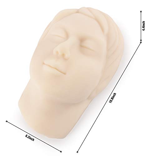 Medarchitect Injection Training Mannequin Face Model Head Model for Micro-Plastic Teaching, Practice Training to Medical Student, Doctor, Esthetician - Image 3