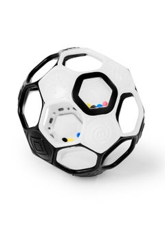 Bright Starts Bright Starts Oball Grippin' Goals Rattle Soccer Ball - Black & White, Easy-Grasp Toy for Newborn and Up  - Image 1