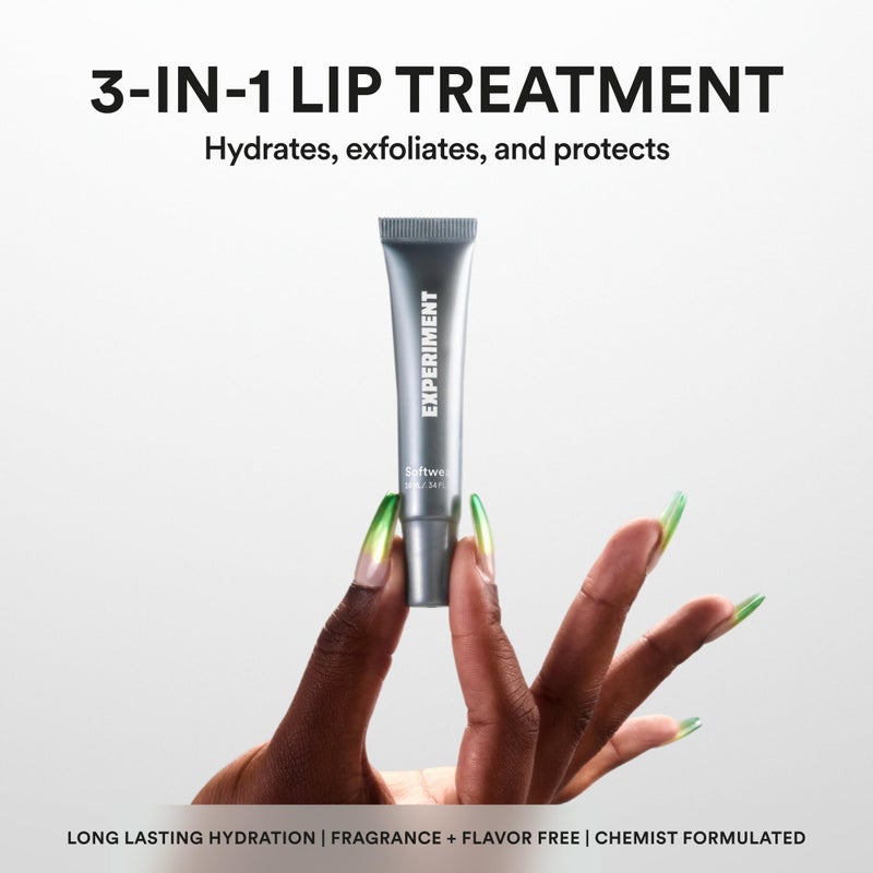 Experiment Softwear Smoothing Lip Treatment Balm - 24hr Hydration with Squalane, Glycerin, & Pomegranate Sterols - Intensive Moisture & Repair for Extra Dry, Flaky Lips - Vegan Lip Balm, .34 FL OZ - Image 2