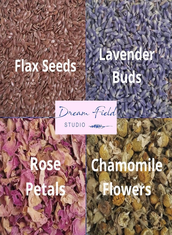 Dream Field Studio Organic Lavender Eye Pillow, Flaxseed Fill, Chamomile Rose Blend, Aromatherapy Eye Mask, Vintage Rose - Image 5